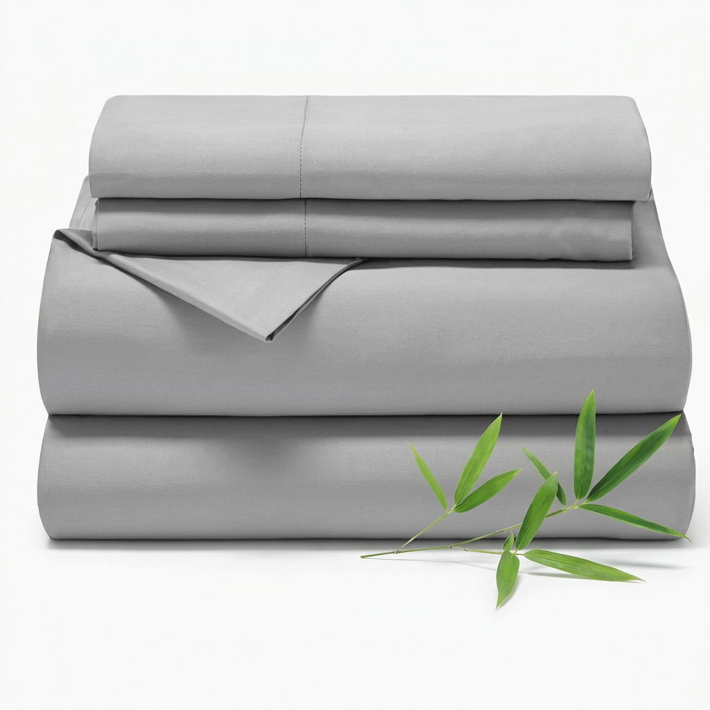 Bamboo Sheet Set | 4-Piece | Queen | Light Grey