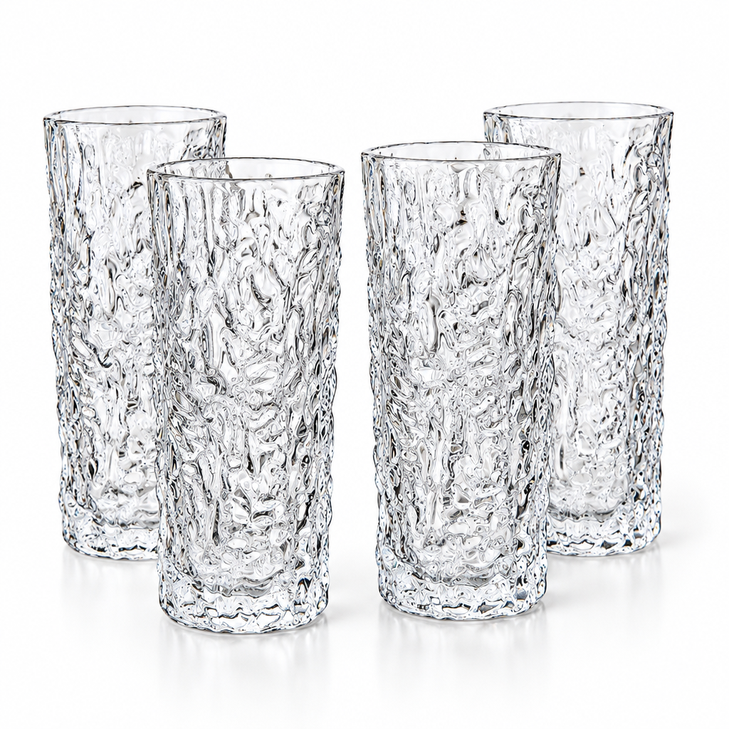 Textured Highball Glasses | Set of 4