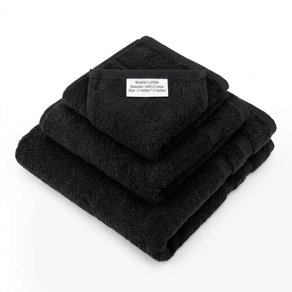 3-Piece 100% Cotton Bath Towel Set – Lightweight & Quick-Drying | Bath Towel, Hand Towel, Washcloth