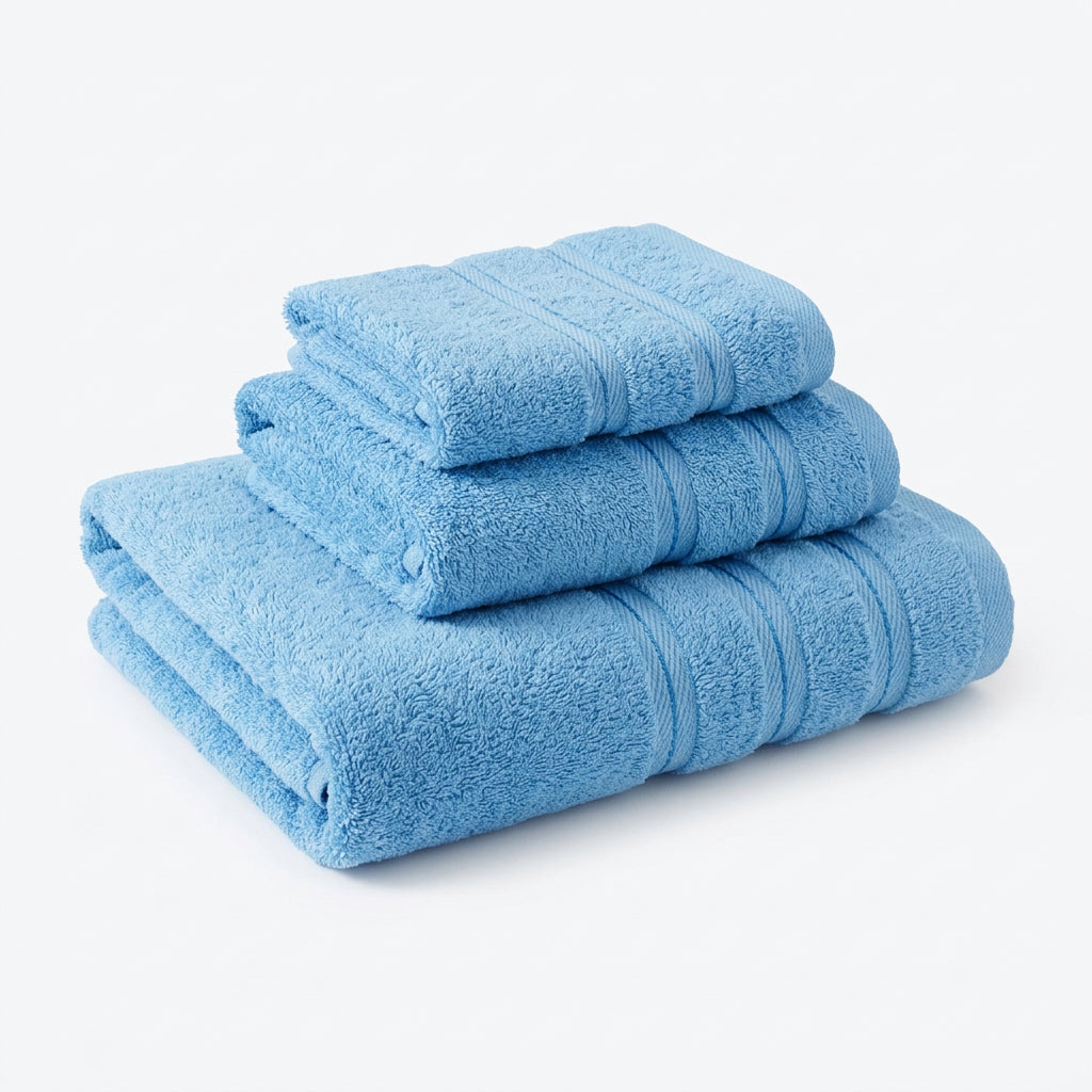 3-Piece 100% Cotton Bath Towel Set – Lightweight & Quick-Drying | Bath Towel, Hand Towel, Washcloth