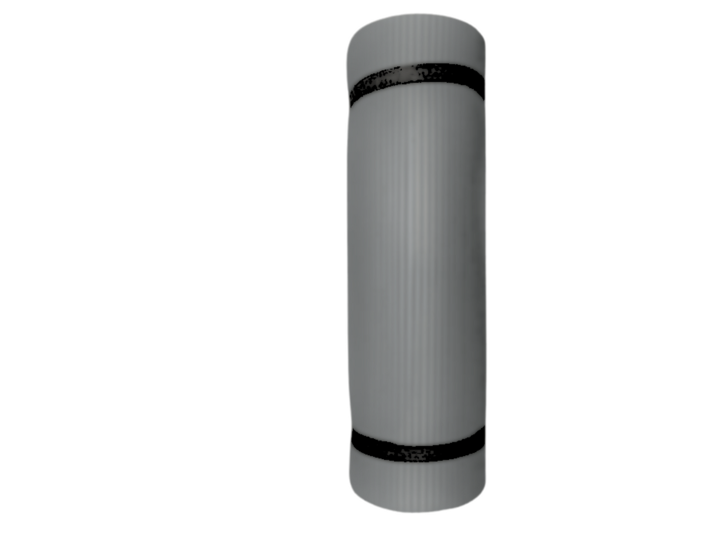 All-Purpose 1-Inch Extra Thick Double-Sided Non-Slip High Density Anti-Tear Exercise Yoga Mat with Carrying Strap: Color, Gray