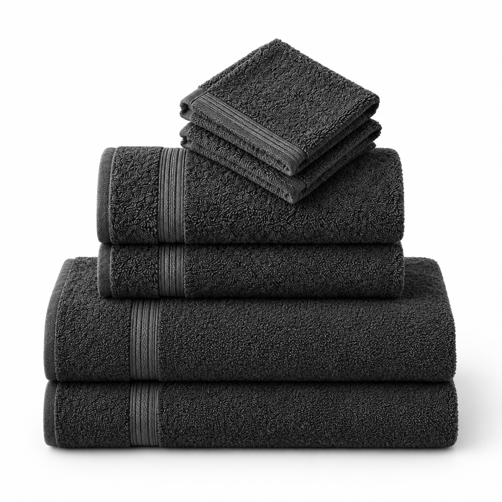 Plush Turkish Cotton Bath Towel Set | 6-Piece