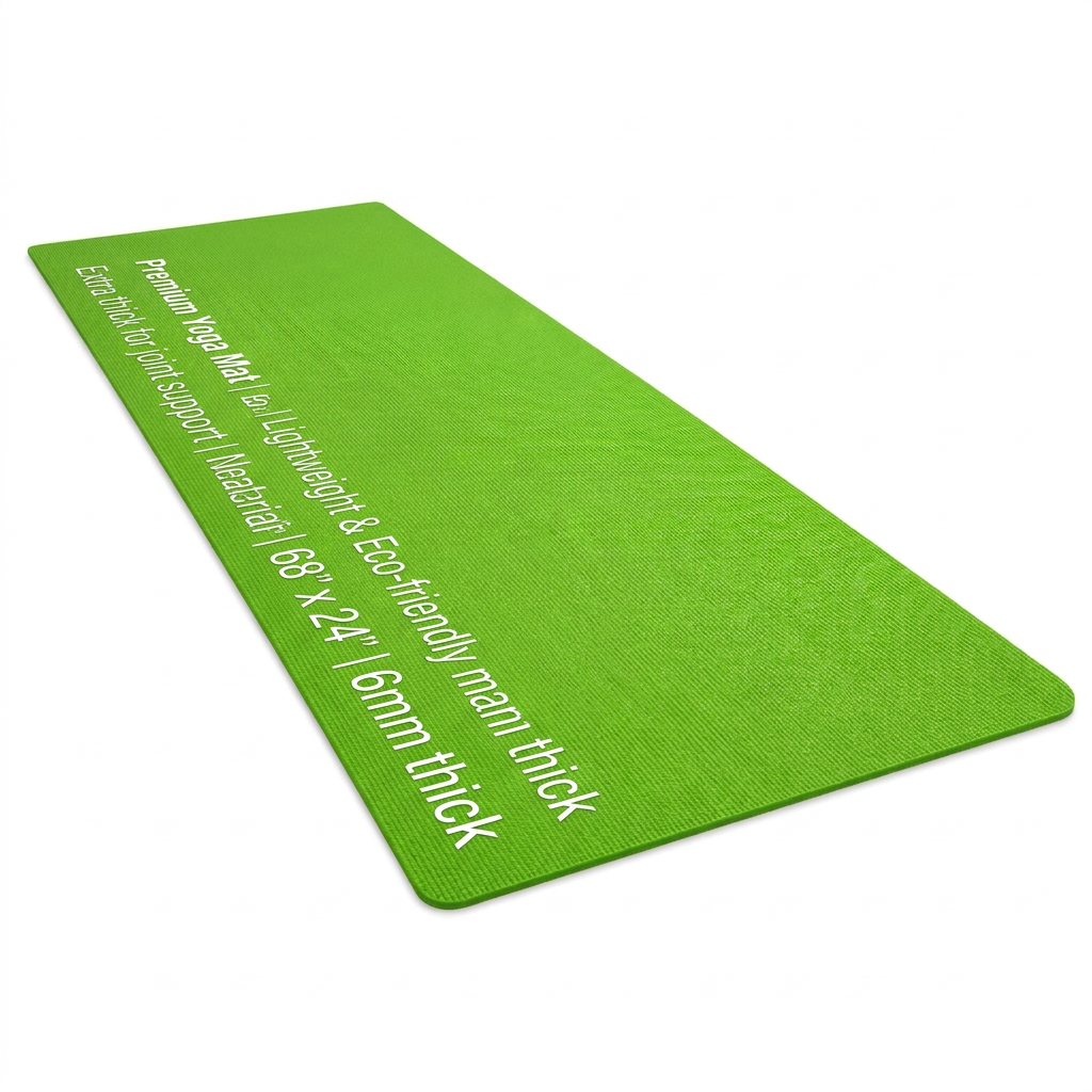 Light Blue Non-Slip Yoga Mat – 6mm
