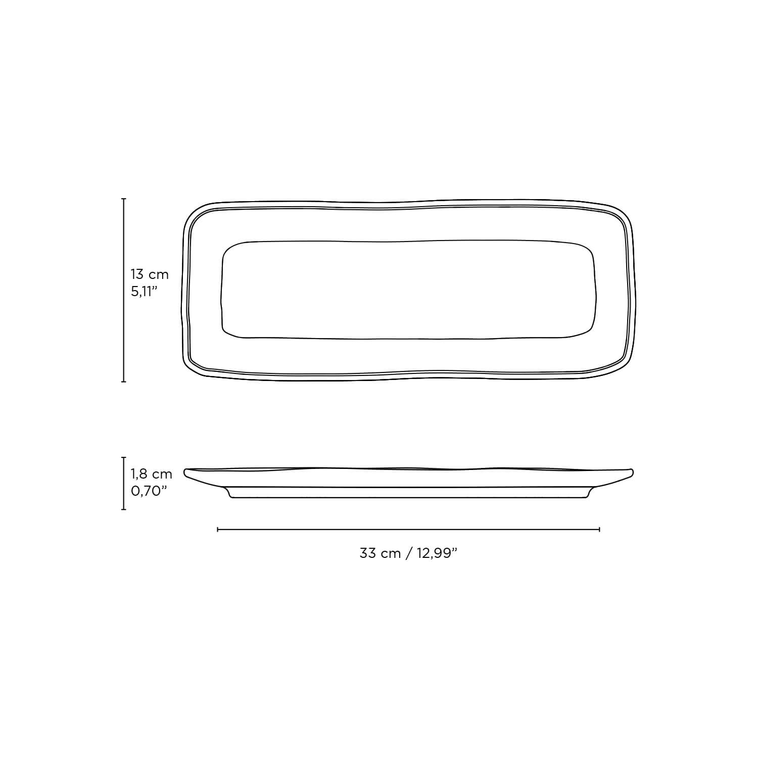 Tourmaline Rectangular Serving Platter