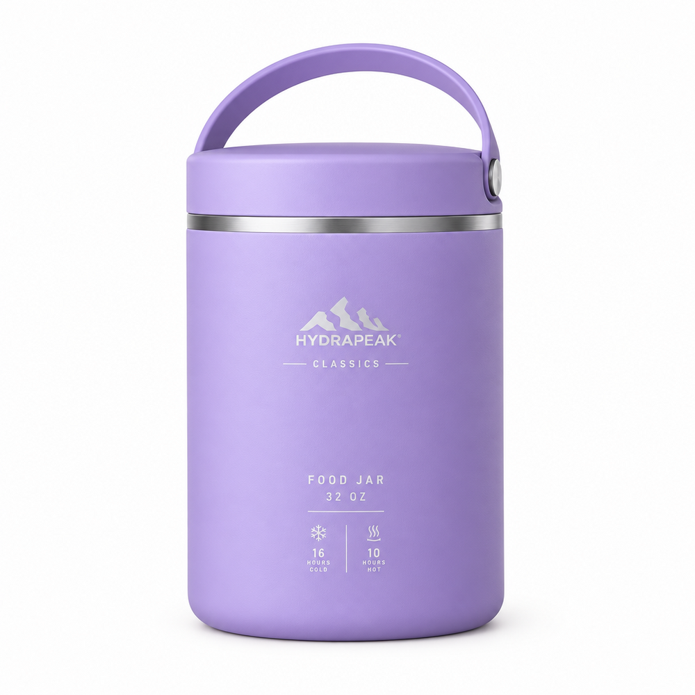 Double Wall Vacuum Insulated Food Container Jar | Hot & Cold Meals | Leak-Proof 25 oz | Mauve