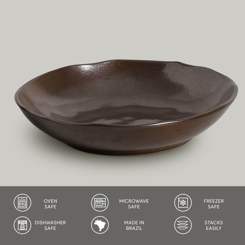 Bio Stoneware Metallica Salad Bowl 