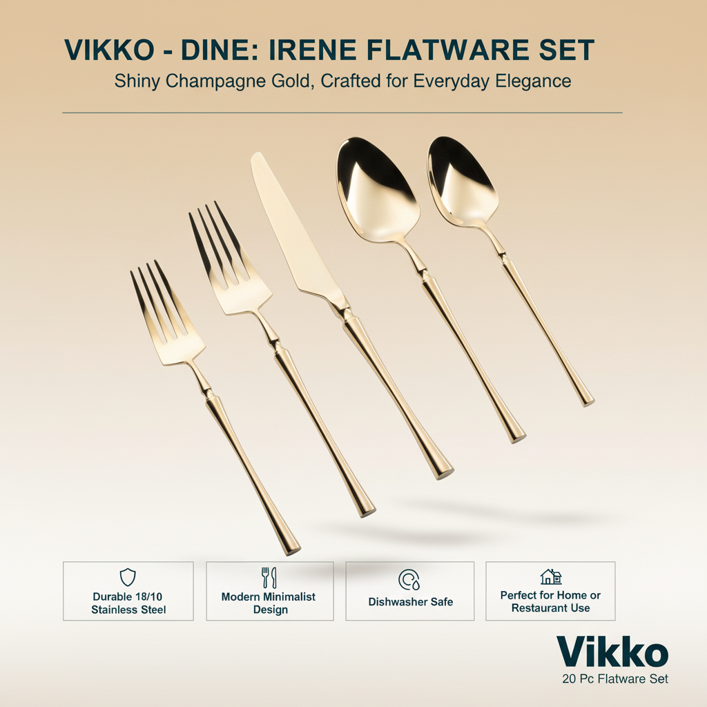 champagne gold flatware set