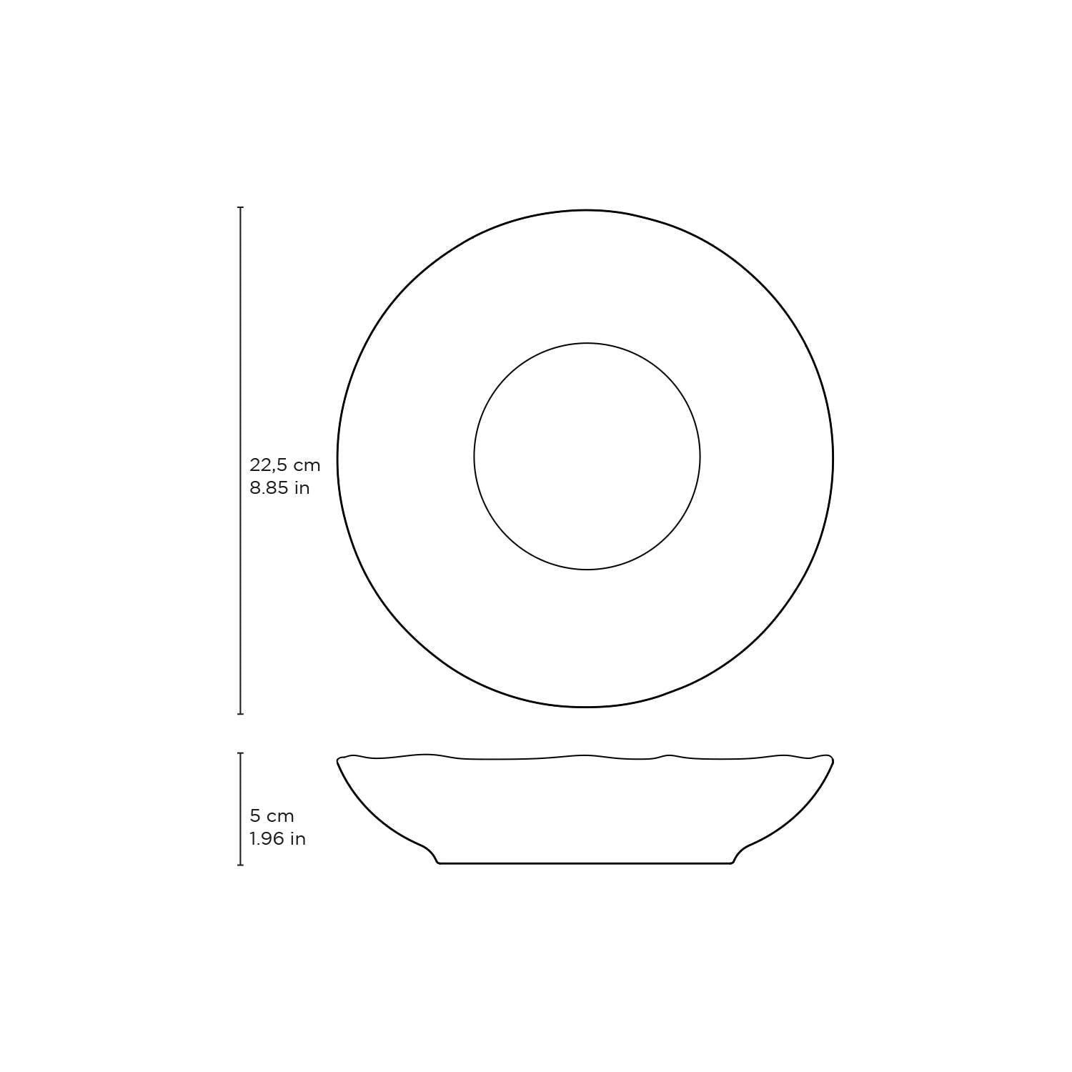 Bio Stoneware Metallica Salad Bowl 
