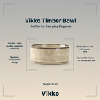 Timber Bowl in Taupe 21 oz Minimalist Serving Bowl by Vikko