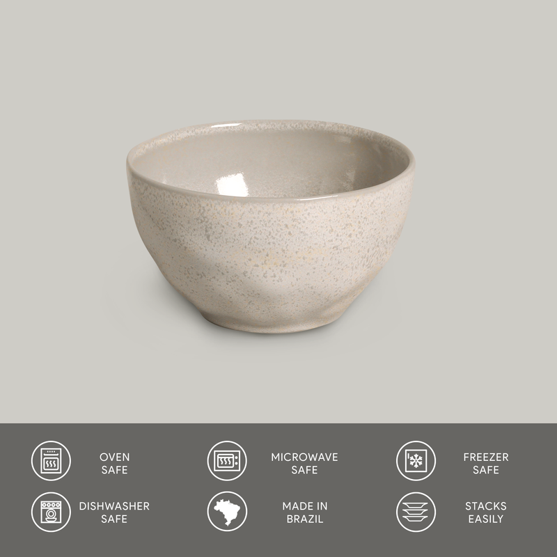 Organic Latte Stoneware Bowl 