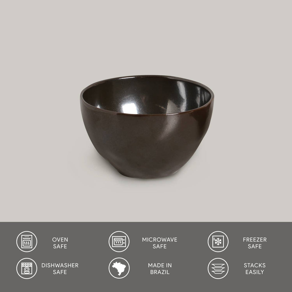 Organic Latte Stoneware Bowl - Durable Multi-Purpose Bowl
