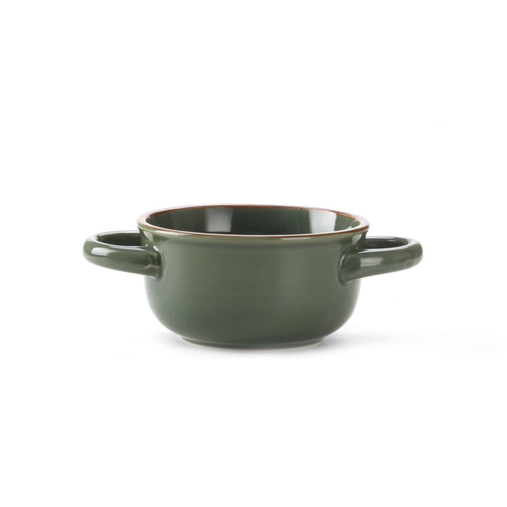 Vikko Alpine Serving Bowl with Handles | Green | Microwave & Dishwasher Safe | Salad, Pasta & More