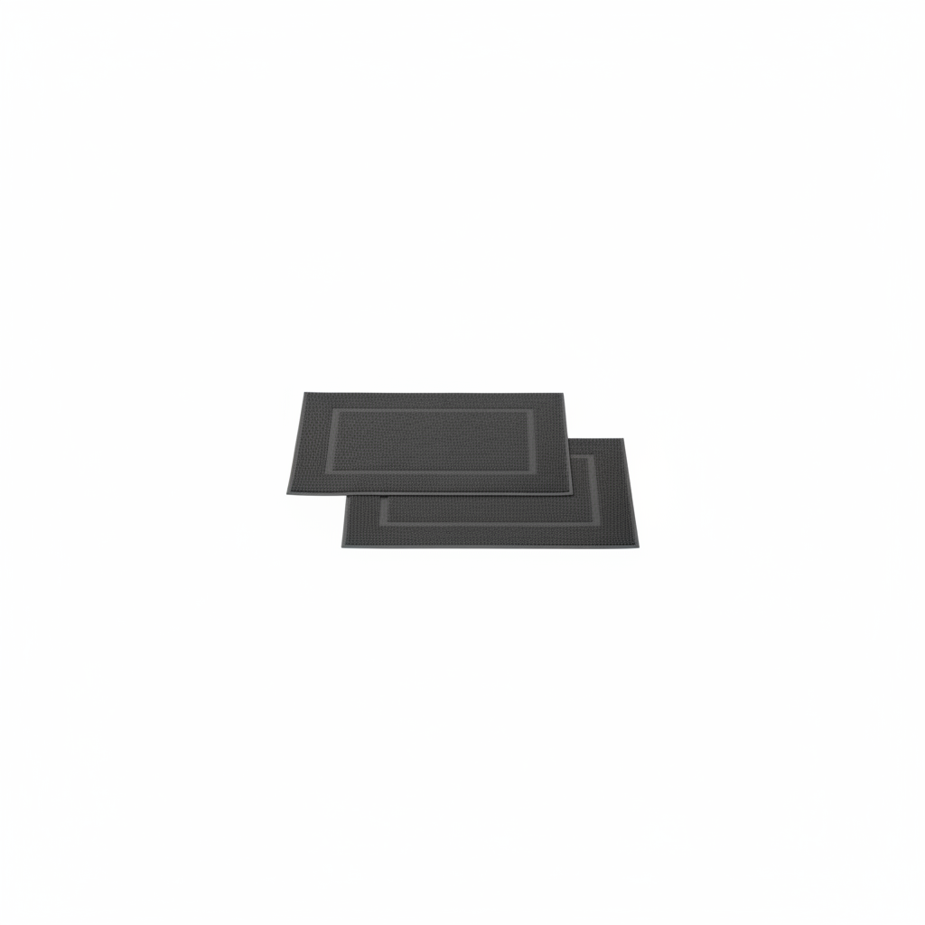 Dark grey 100% Turkish cotton bath rug 20 x 30 inch soft absorbent bathroom mat"