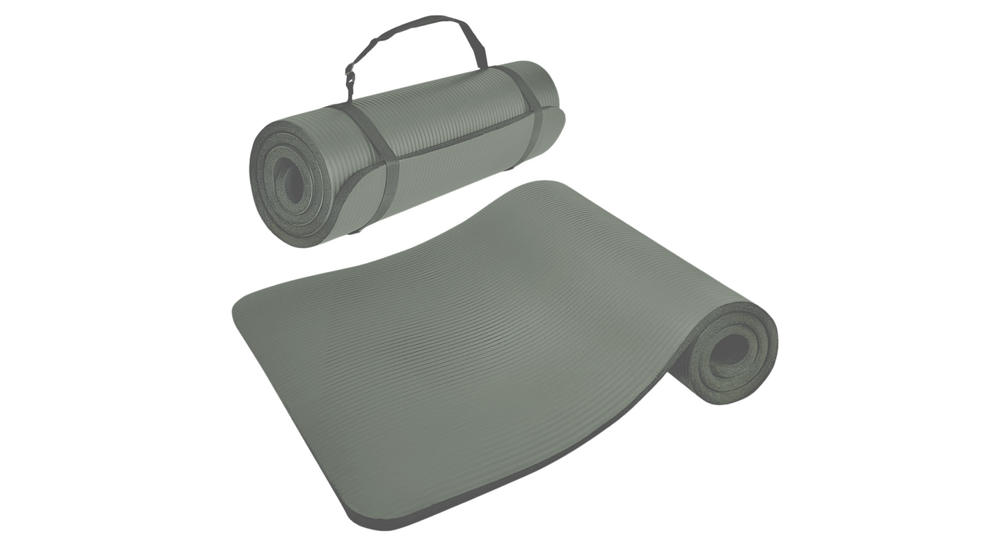 Yoga Mat Wide Non-Slip Fitness Pad | Eco Friendly, Fitness, Exercise or Pilates Mat with Carrying Strap | Various Sizes And Colors To Choose From