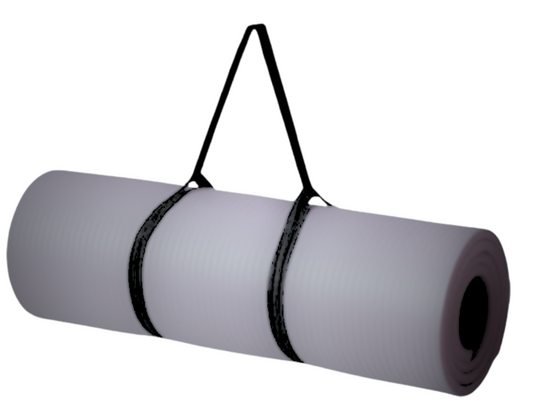 All-Purpose 1-Inch Extra Thick Double-Sided Non-Slip High Density Anti-Tear Exercise Yoga Mat with Carrying Strap: Color, Gray