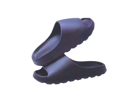 Women's Men's Airsoft Super, Cloud Thick-soled, Soft EVA Coconut Slides All-Seasons Sandals Slippers: Color-Black, Size: