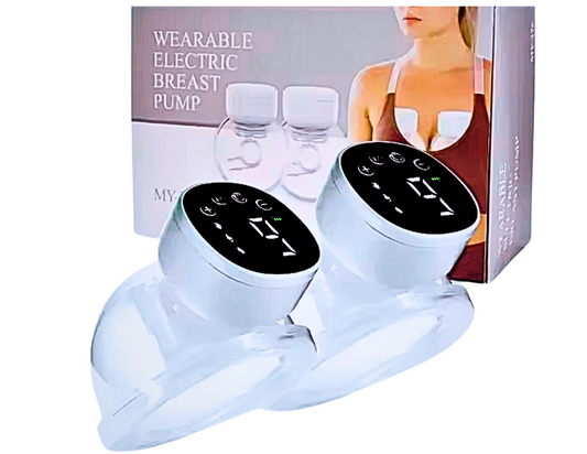 Breast Pump: Wearable Electric Breast Pump | Painless Double-sided Fully Automatic Integrated Hands-free | 4 Modes 12 Levels | Material Silica Gel Silent Comfort [Pieces:  2]