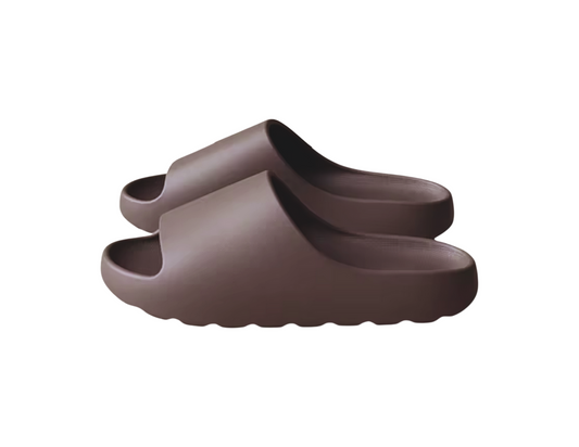 Women's Men's Airsoft Super, Cloud Thick-soled, Soft EVA Coconut Slides All-Seasons Sandals Slippers: Color-Brown, Size:
