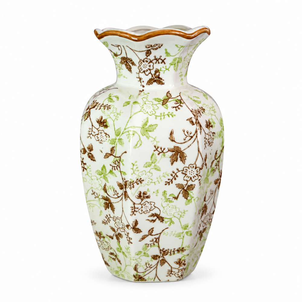 Floral Pattern Decorative Vase