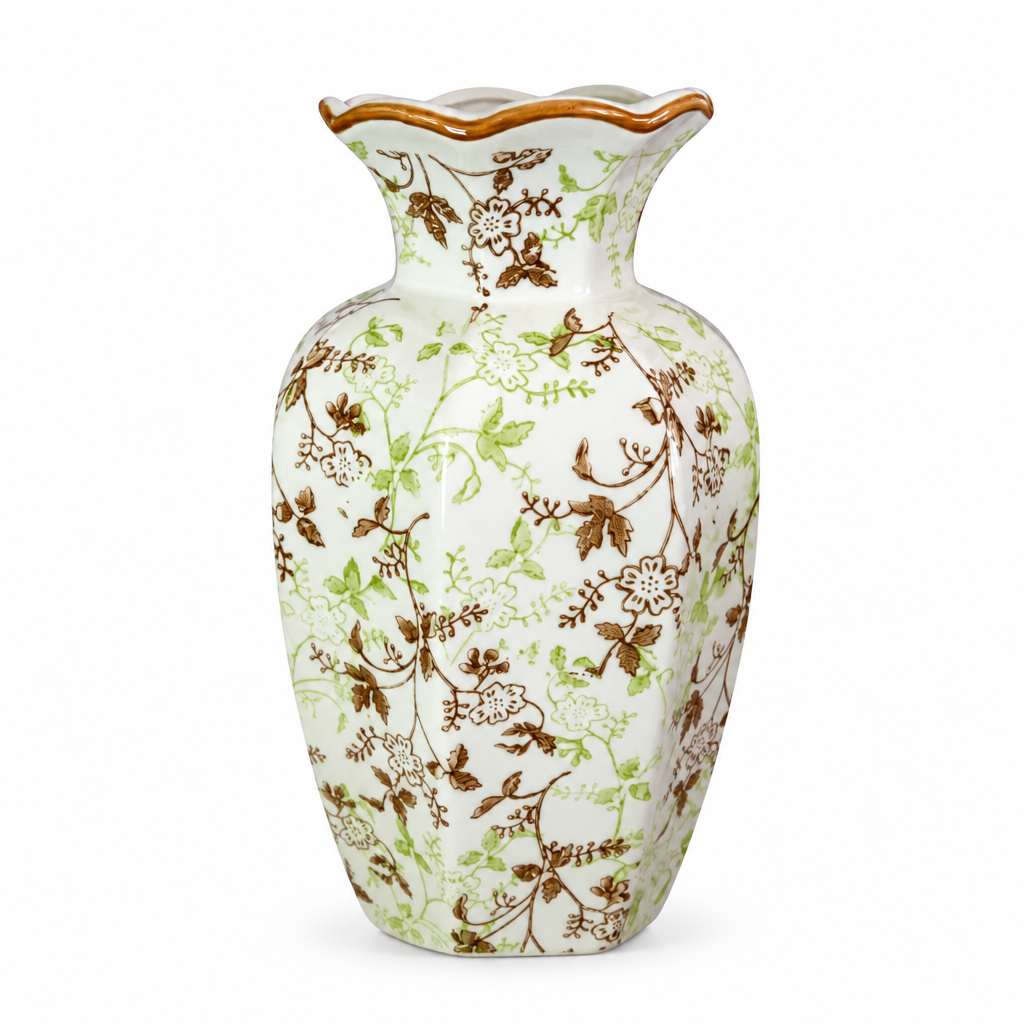 Floral Pattern Decorative Vase