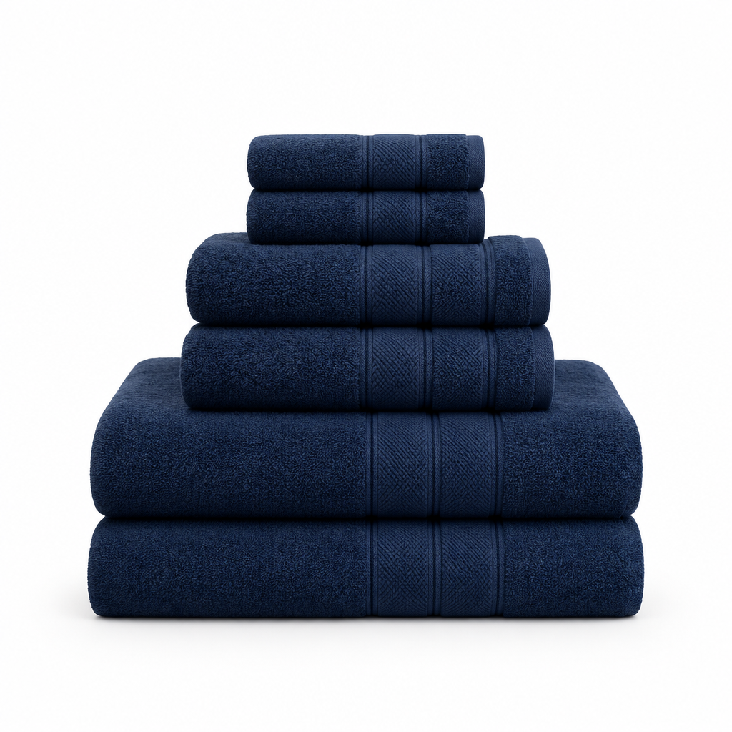 Luxury Turkish Cotton Bath Towel Set | 6-Piece