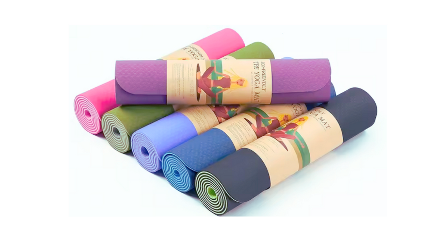 Yoga Mat Wide Non-Slip Fitness Pad | Eco Friendly, Fitness, Exercise or Pilates Mat with Carrying Strap | Various Sizes And Colors To Choose From