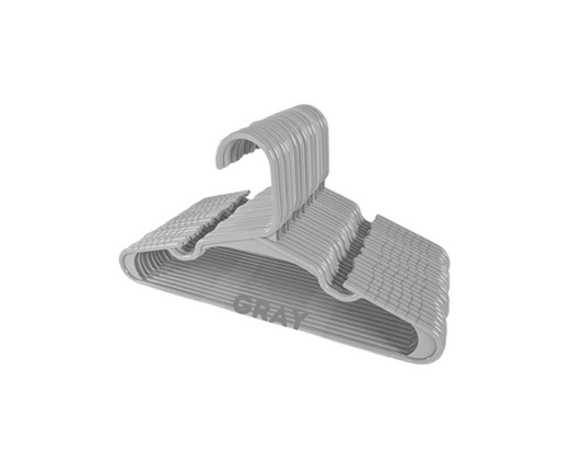 Plastic Clothes Hangers - (18 Pack - GRAY). Adult Plastic Hanger. Sturdy And Durable, Designed with Shoulder Grooves Hook [Room Essentials] - Adult Pack