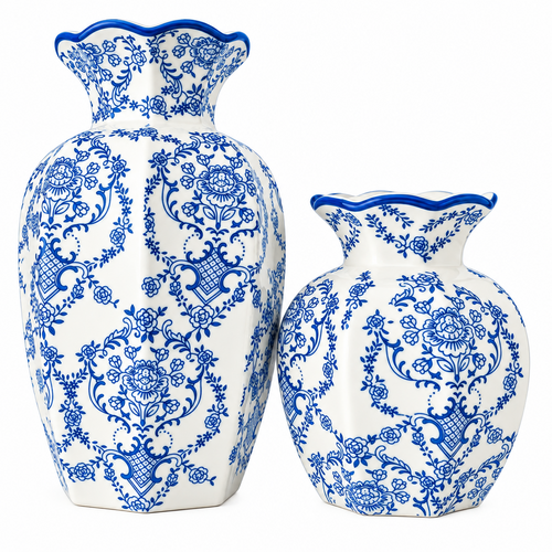 Large and Small Chinoiserie Vase