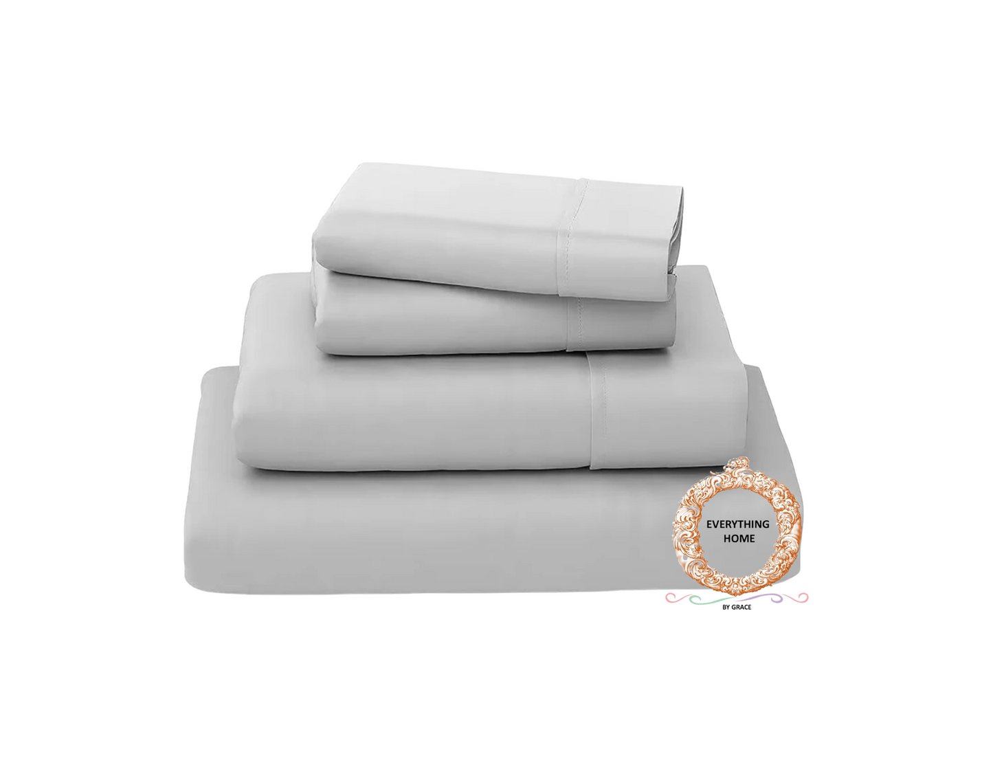 Grace Signature 4-Piece Bamboo Sheet Set – Ultra-Soft Temperature-Regulating Bedding for Hot & Cold Sleepers | King & Queen Sizes | Multiple Colors