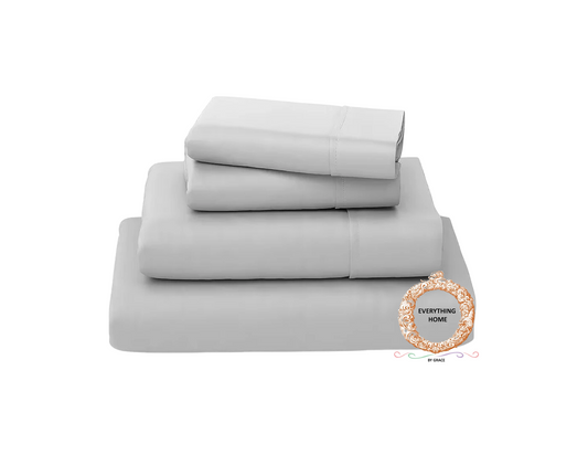 - Grace Signature Collection - Bed Sheet - 4 Piece Queen Sheet Set - Luxury Soft, Breathable, For Hot or Cold Sleepers  | Deep Pocket, Luxuriously Soft & Cooling, Lifetime Quality Size: (King or Queen White) Color: WHITE