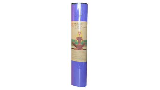 Yoga Mat Wide Non-Slip Fitness Pad, 6mm thickness, Made from TPE foam, Eco Friendly, Fitness, Exercise or Pilates Mat with Carrying Strap, For Women, Men: Size: 24" x 72" Color: Purple
