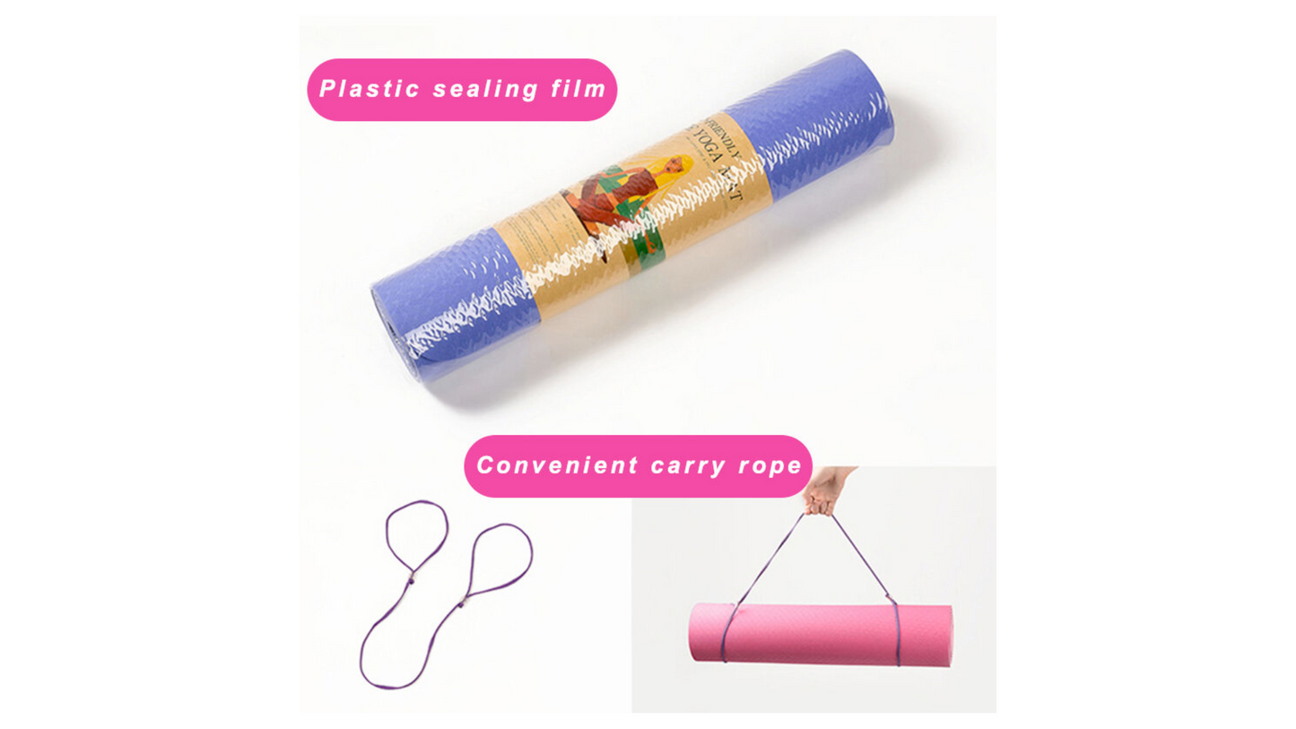 Yoga Mat Wide Non-Slip Fitness Pad | Eco Friendly, Fitness, Exercise or Pilates Mat with Carrying Strap | Various Sizes And Colors To Choose From