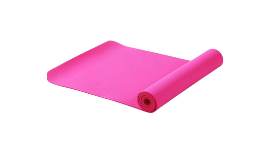 Yoga Mat Wide Non-Slip Fitness Pad, 6mm thickness, Made from TPE foam, Eco Friendly, Fitness, Exercise or Pilates Mat with Carrying Strap, For Women, Men: Size: 24" x 72" Color: Pink