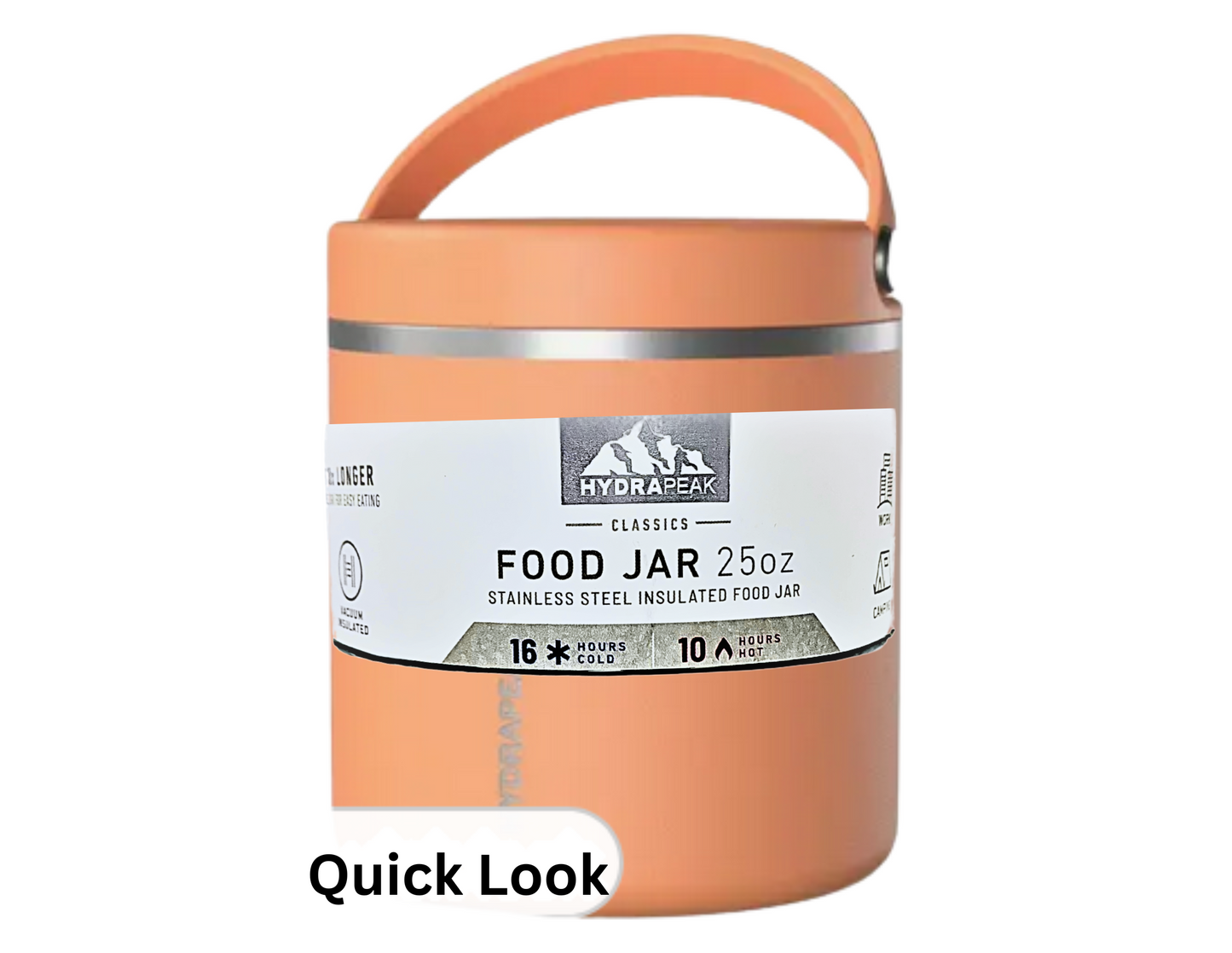 25 Oz. Oz. Double Wall Vacuum Insulated Food Container Jar [Hot or Cold Meals] - Color: Pink