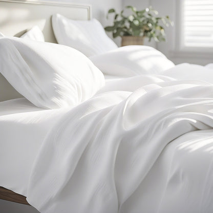 Grace Signature 4-Piece Bamboo Sheet Set – Ultra-Soft Temperature-Regulating Bedding for Hot & Cold Sleepers | King & Queen Sizes | Multiple Colors