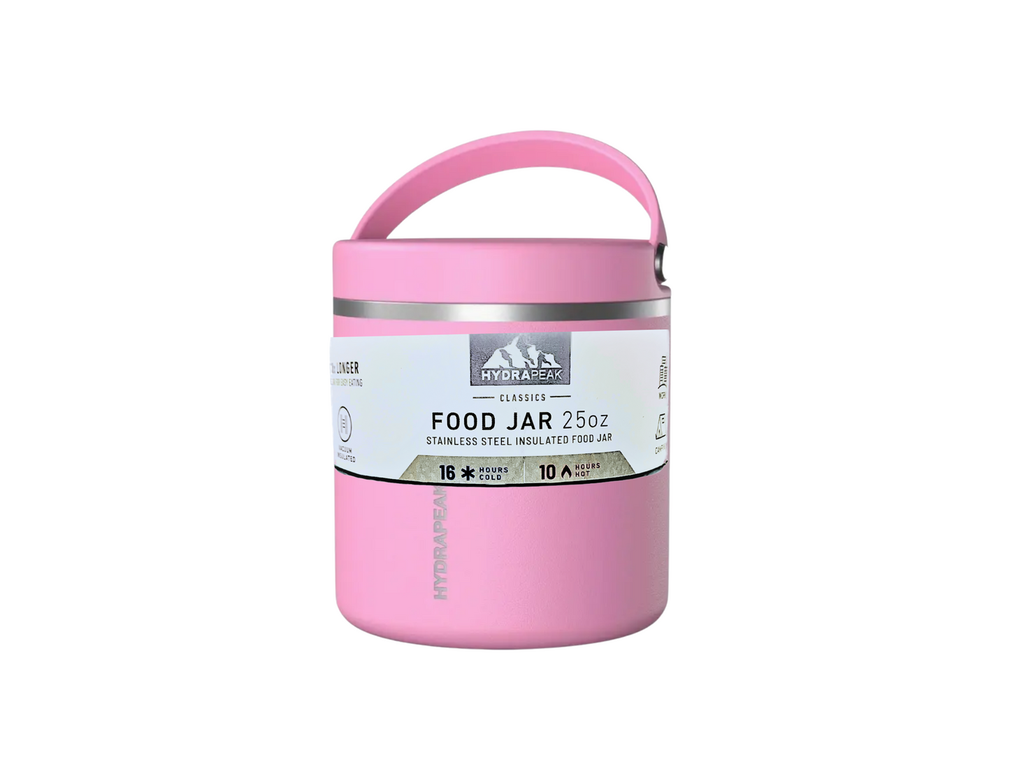 25 Oz. Oz. Double Wall Vacuum Insulated Food Container Jar [Hot or Cold Meals] - Color: Pink