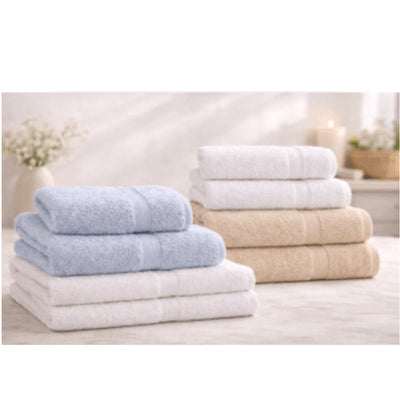 Turkish Cotton Bath Towels – Set of 6