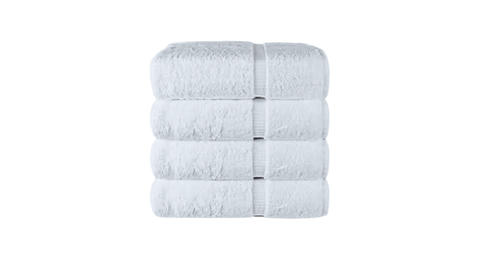 Basics Soft Bath Towels Set , Absorbent Fade, Resistant 100% Cotton Washcloths. Perfect To Use For: Face towels, Fingertip towels, Body. Color: White