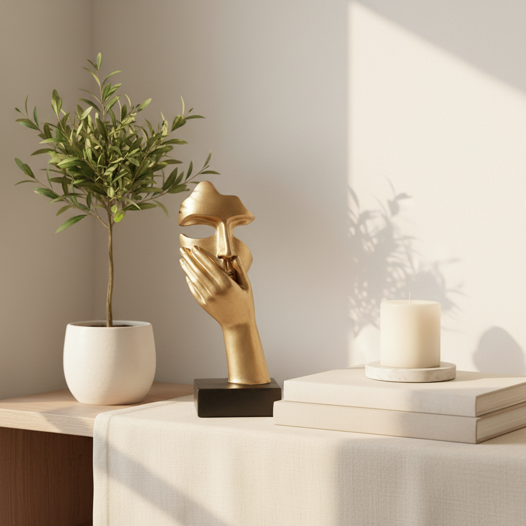 Abstract Gold Sculpture Airy Lifestyle