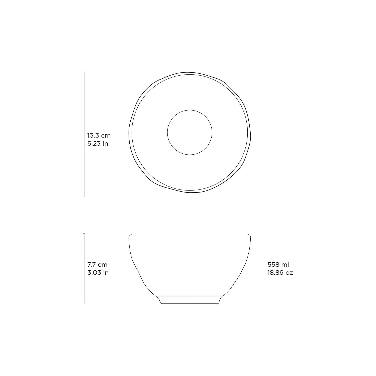 Porto Brasil Organic Dijon Stoneware Bowl | 18.87 oz | Minimalist Artisan Design | Microwave & Dishwasher Safe