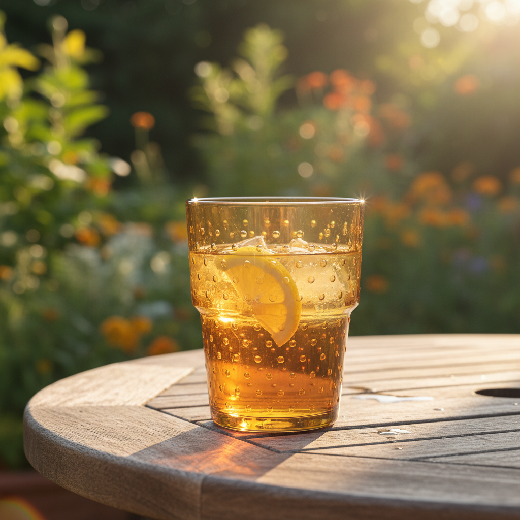 Amber Glass Outdoor Patio