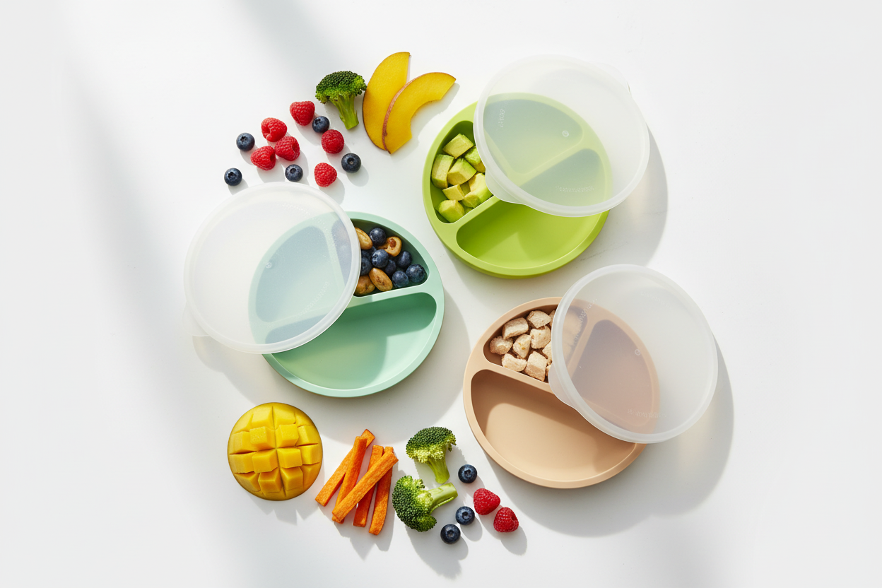 Baby Suction Plates - Flat Lay