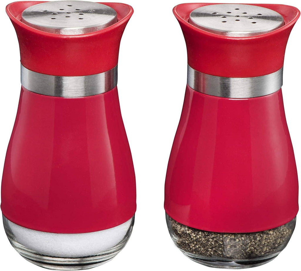 MITBAK Elegant Salt & Pepper Shakers with Glass Bottom