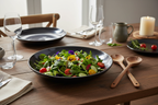 Bio Stoneware Metallica Salad Bowl - Dinner Table