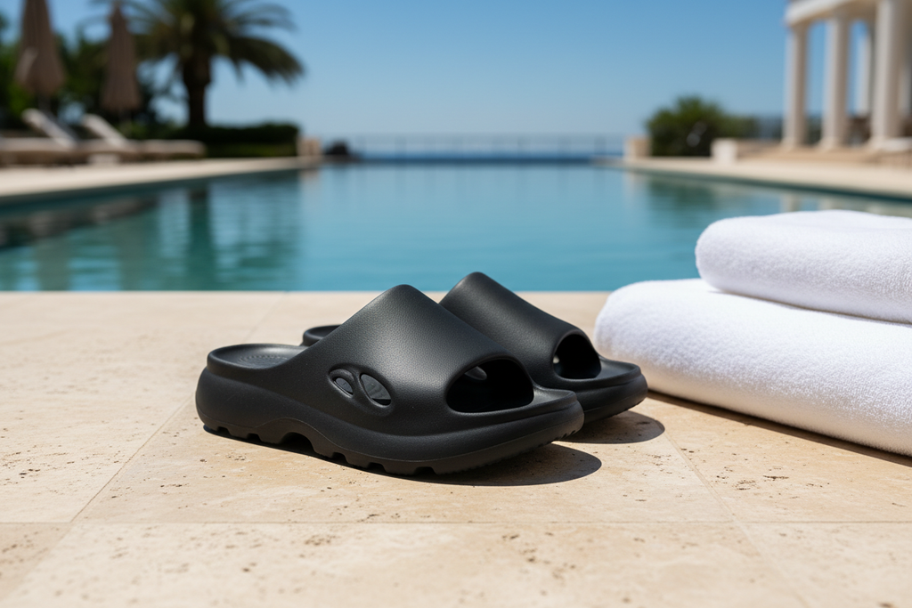 Black Slides Poolside
