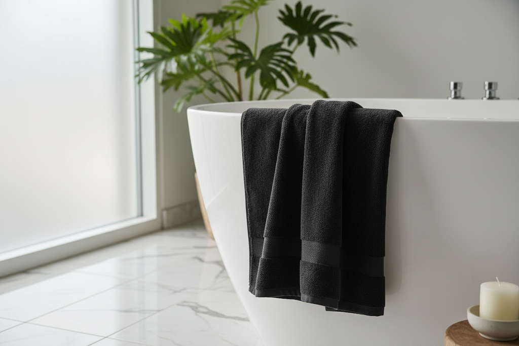 Black Turkish Cotton Bath Towels – Bathtub Lifestyle