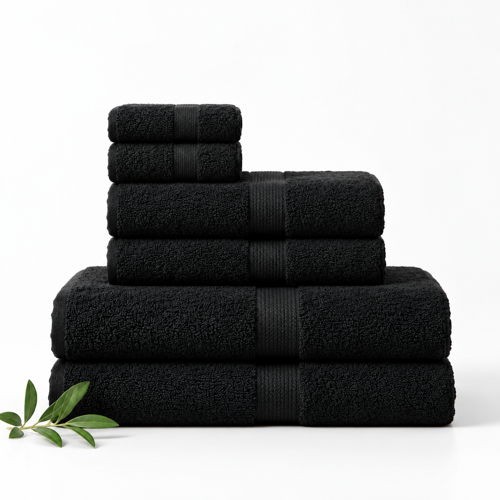 Luxury Turkish Cotton Bath Towel Set | 6-Piece
