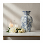 Blue White Chinoiserie Vase Lifestyle