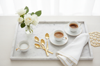 Brushed Gold Coffee Spoons - Entertaining Flat Lay