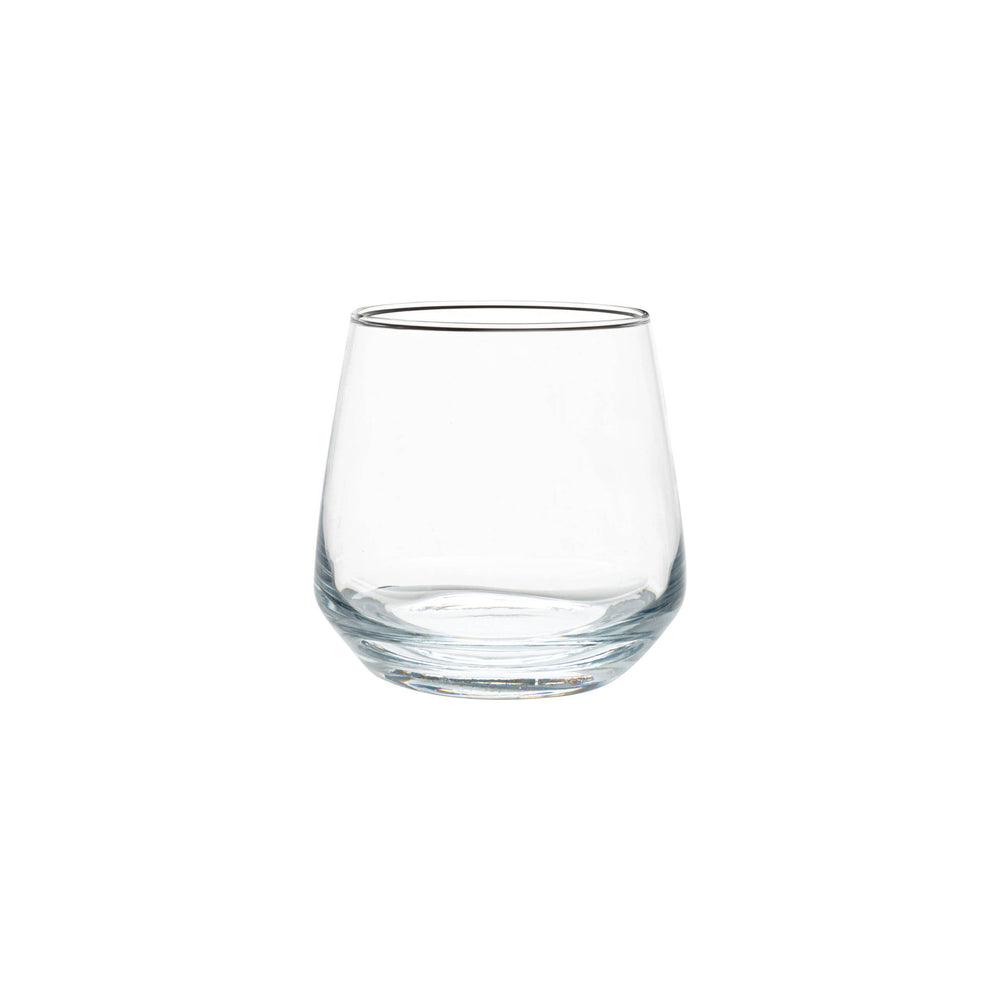 LAV Classic Cocktail & Whiskey Glass | 12 oz Glass Tumbler | Set for Home Bar & Entertaining